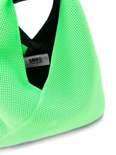 Shop Mm6 Maison Margiela Japanese Triangle Tote Bag In Green