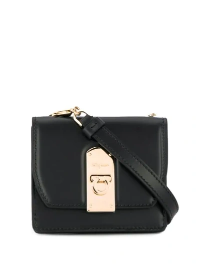 Shop Ferragamo Mini Belt Bag In Black