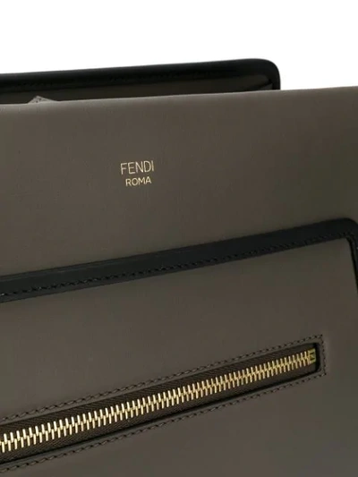 Shop Fendi Runaway Tote Bag - Grey