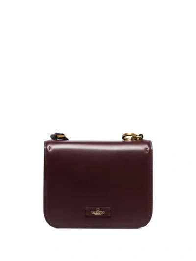 BURGUNDY V RING SMALL SHOULDER BAG