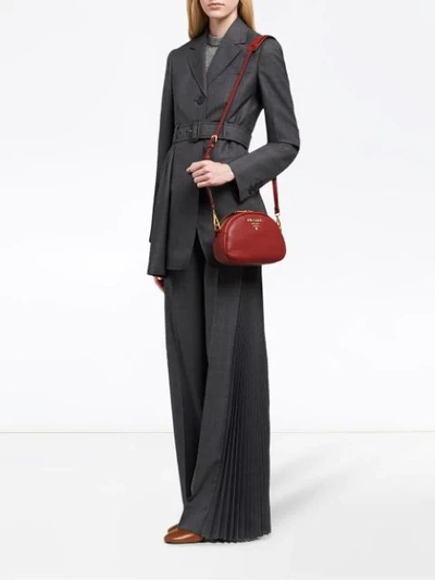 Shop Prada Odette Shoulder Bag In Red