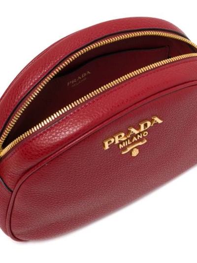 Shop Prada Odette Shoulder Bag In Red