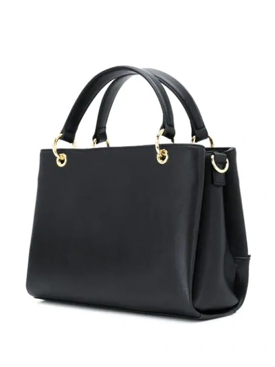 Shop Love Moschino Studded Tote Bag In Black