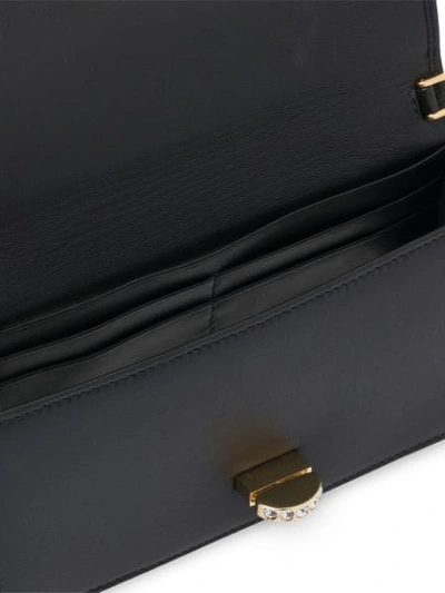Shop Miu Miu Crystal Gold Mini-bag In Black