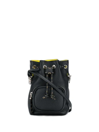 Shop Fendi Mini Mon Tresor Bucket Bag In Black