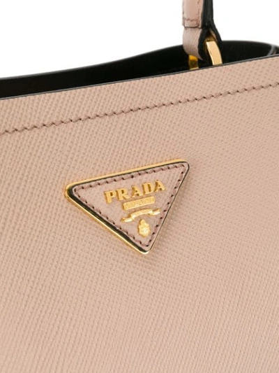 Shop Prada Double Saffiano Tote Bag In F0udw Cipria