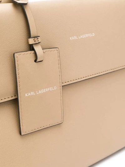 Shop Karl Lagerfeld K/ikon Mini Tote In Brown