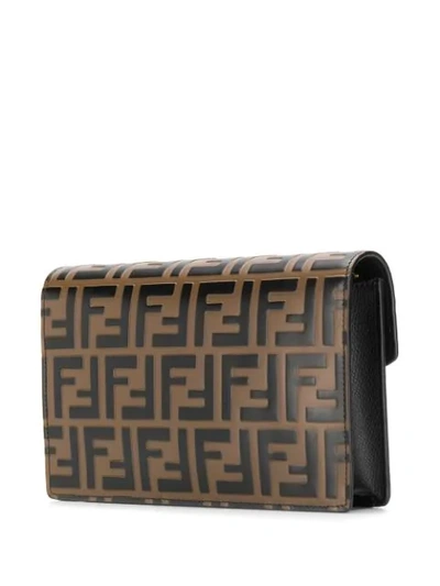Shop Fendi Ff Wallet On Chain In F13wb Black Maya