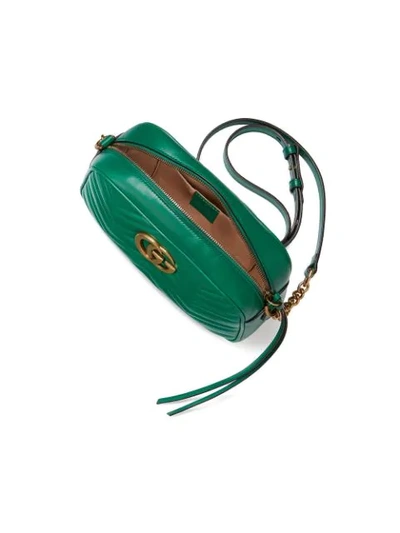 Shop Gucci Gg Marmont Small Shoulder Bag In Green