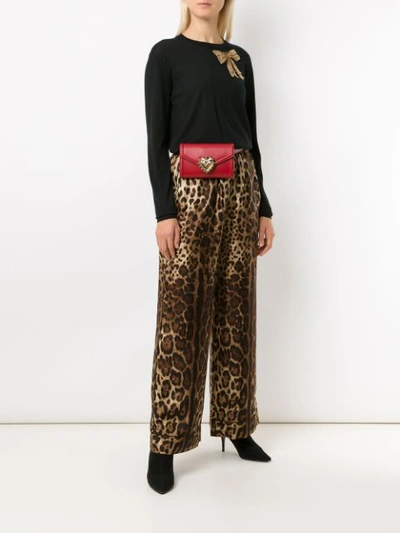 Shop Dolce & Gabbana Devotion Belt Bag In Red