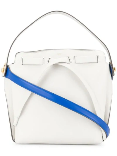 Shop Anya Hindmarch Shoelace Drawstring Shoulder Bag In White