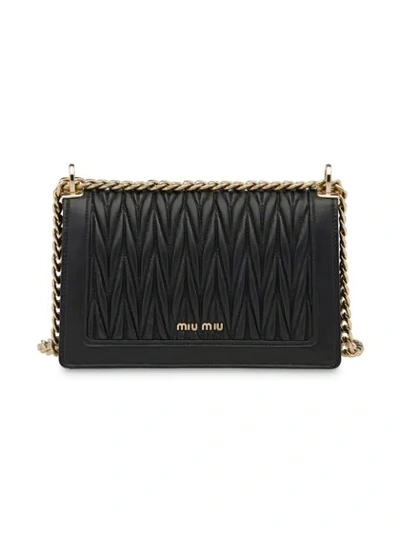 Shop Miu Miu Quilted Shoulder Bag - Black