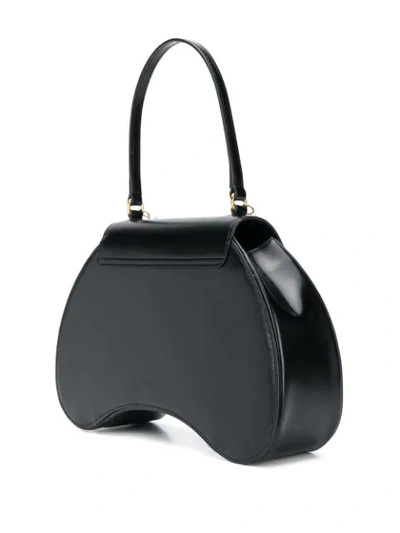 Shop Simone Rocha Bean Faux Pearl-embellished Top-handle Bag In Black