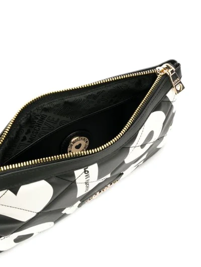 Shop Love Moschino Love Clutch Bag In Black