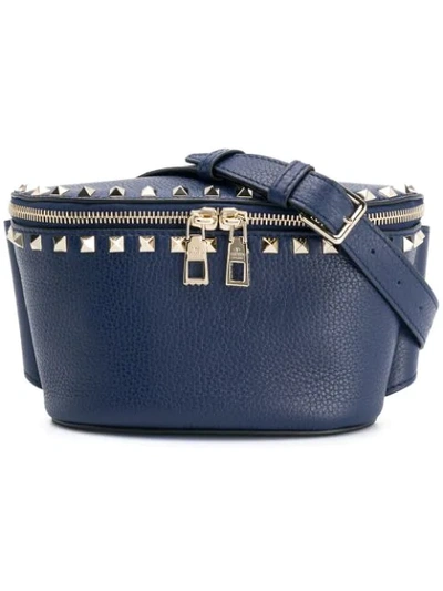 Shop Valentino Garavani Rockstud Belt Bag In Blue