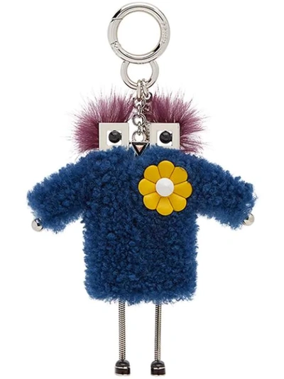Shop Fendi Witches Charm In Blue