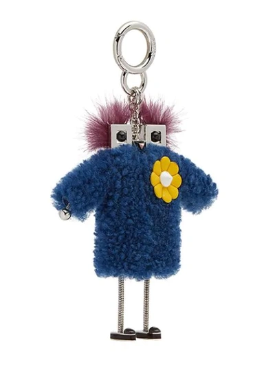 Shop Fendi Witches Charm In Blue