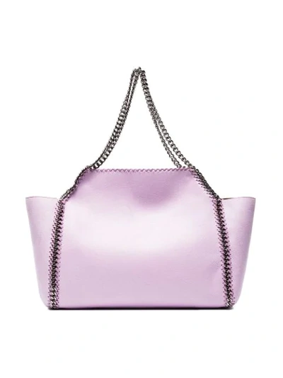 Shop Stella Mccartney Purple Reversible Falabella Shoulder Bag In Pink