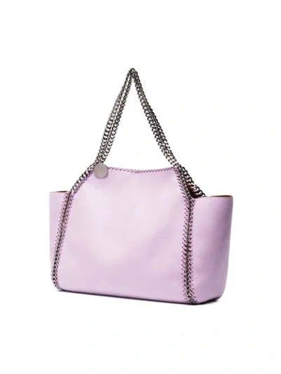 Shop Stella Mccartney Purple Reversible Falabella Shoulder Bag In Pink