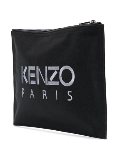 Shop Kenzo Tiger Clutch In Black