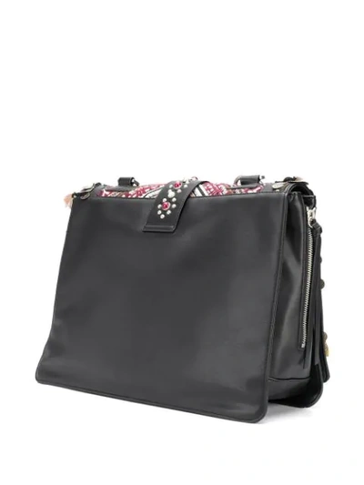 Shop La Carrie Embellished Shoulder Bag In Black