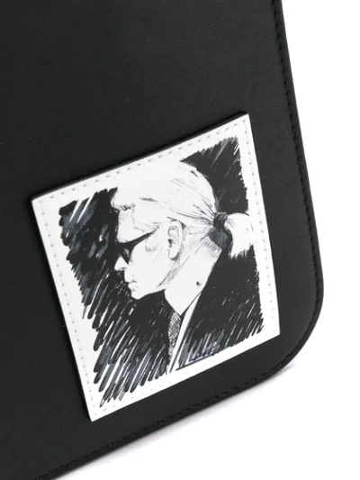 Shop Karl Lagerfeld 'karl Legend' Clutch In Black