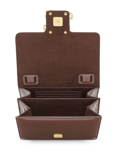 Shop Fendi Karligraphy Shoulder Bag In Brown