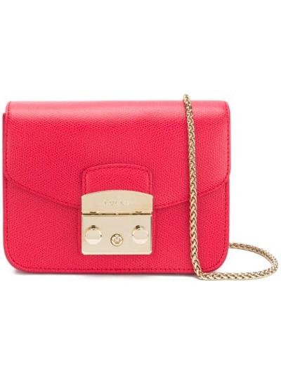 Shop Furla Metropolis Mini Crossbody In Red