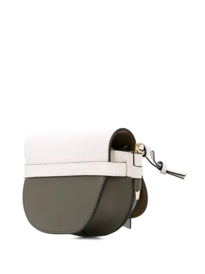 Shop Loewe Gate Colour Block Mini Bag In Green