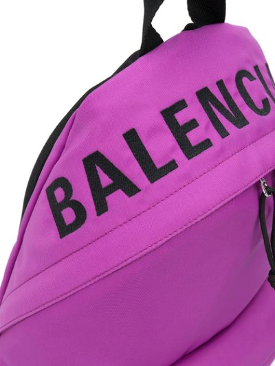 Shop Balenciaga Small Wheel Logo Backpack In Pink