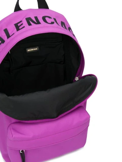 BALENCIAGA SMALL WHEEL LOGO BACKPACK - 粉色