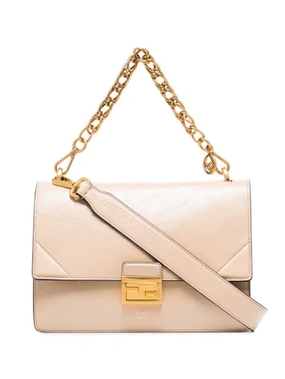 Shop Fendi Kan I Shoulder Bag In Neutrals