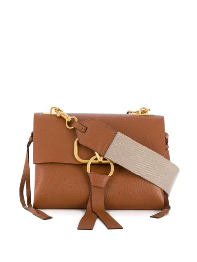 Shop Valentino Vring Crossbody Bag In Brown