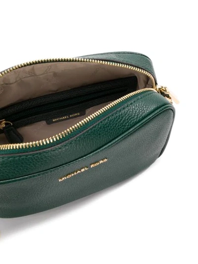 Shop Michael Michael Kors Jet Set Crossbody Bag In Green