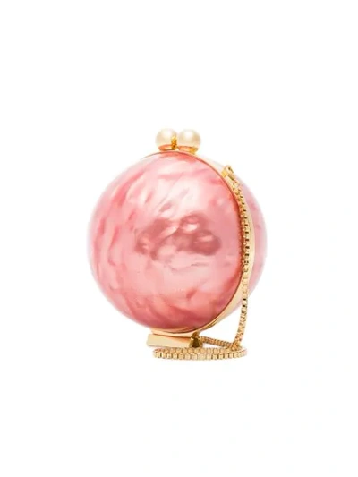 Shop Marzook Pink Lucid Pearlescent Sphere Clutch