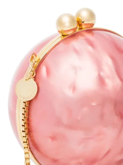 Shop Marzook Pink Lucid Pearlescent Sphere Clutch