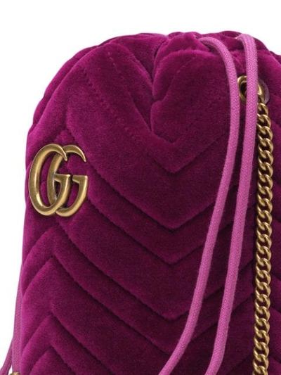 Shop Gucci Marmont Bucket Bag In 5688 Fucsia