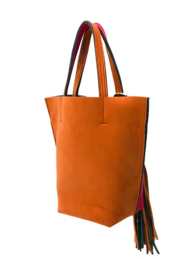 ALILA LUGANO TWO-TONE TOTE BAG - 红色