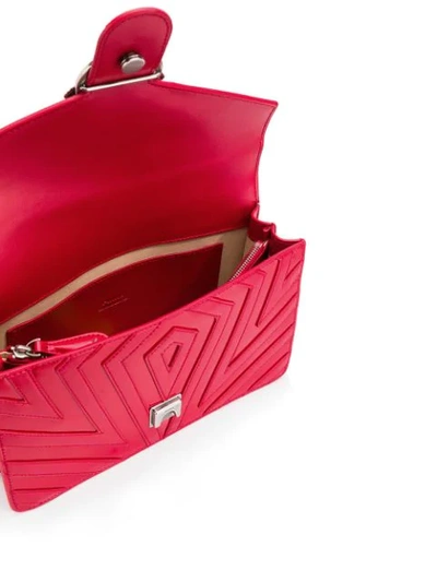 Shop Pinko Love Bird Chevron Shoulder Bag In Red