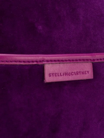 Shop Stella Mccartney Quilted Logo Bag In Purple