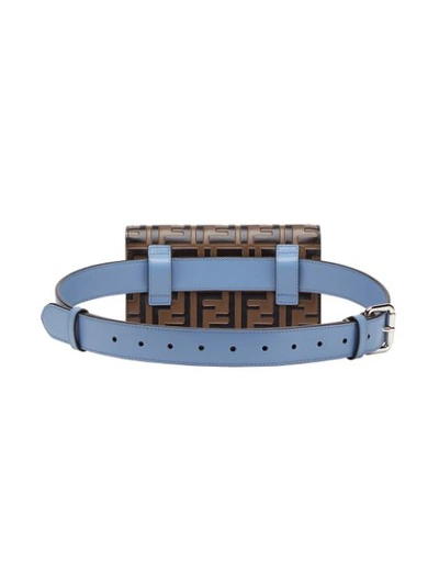 Shop Fendi Ff Belt Bag In Blue