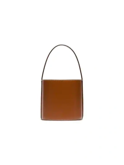 Shop Staud Brown Bisset Leather Bucket Bag