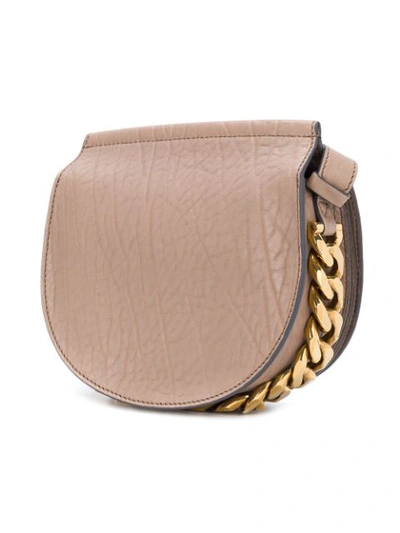 Shop Givenchy Infinity Mini Saddle Bag - Neutrals