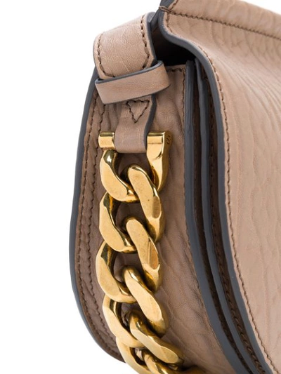 Shop Givenchy Infinity Mini Saddle Bag - Neutrals