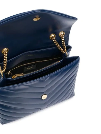 Shop Saint Laurent Medium Loulou Shoulder Bag In Blue