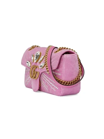 Shop Gucci Gg Marmont Small Shoulder Bag In Pink