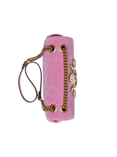 Shop Gucci Gg Marmont Small Shoulder Bag In Pink