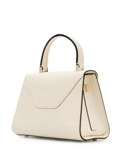 Shop Valextra Iside Petite Tote In White