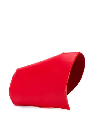 Shop Venczel Asymmetric Clutch Bag In Red