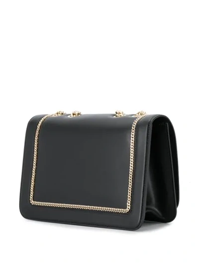 Shop Ferragamo Chain Shoulder Bag In Nero